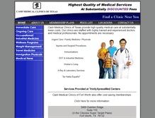 Tablet Screenshot of cashmedicalclinic.com